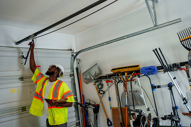 Professional Garage Door Roller Replacement technician working in Weslaco, TX
